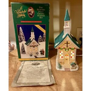 It's A Wonderful Life Bedford Falls Chapel Church Christmas Village Building